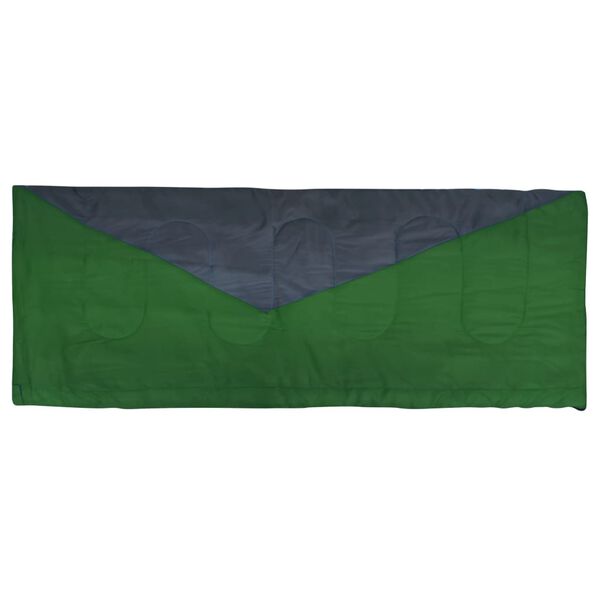 vidaXL Sacs de couchage type enveloppe 2 pcs Vert 1 100 g 10&deg;C