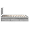 vidaXL Cadre de lit Gris Sonoma 140 x 200 cm Bois de pin massif