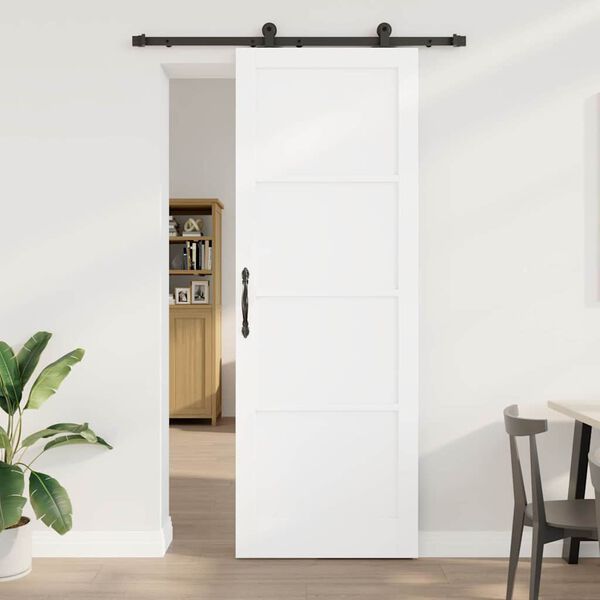 vidaXL Porte coulissante ORKDAL Blanc 83 x 232 cm Pin massif