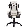 vidaXL Fauteuil de jeux vidéo avec LED RVB Blanc et noir Similicuir