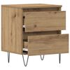 vidaXL Cabinet de chevet 2 pcs ch&ecirc;ne artisanal 40 x 35 x 50 cm