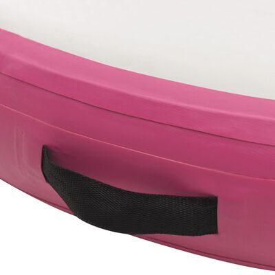 vidaXL Tapis gonflable de gymnastique avec pompe 100x100x10cm PVC Rose
