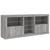 vidaXL Buffet avec lumi&egrave;res LED sonoma gris 162x37x67 cm