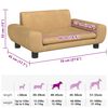vidaXL Lit pour chien marron 70x45x33 cm velours