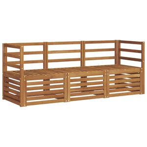 vidaXL Ensembles de canap&eacute;s 3 pc Naturel Bois d'Acacia Massif