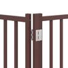 vidaXL Barri&egrave;re pour chien porte pliable 12 panneaux bois de peuplier