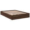 vidaXL Cadre de lit avec tiroirs sans matelas ch&ecirc;ne marron 120x200 cm