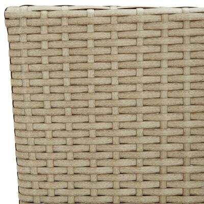 vidaXL Ensemble à manger de jardin et coussins 3 pcs Poly rotin Beige