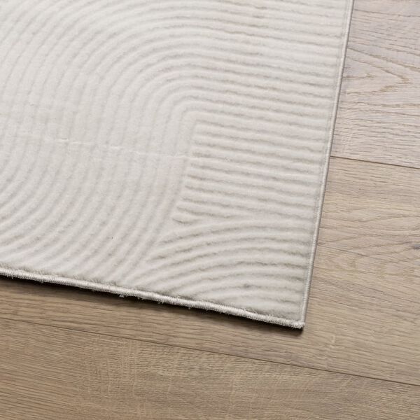 vidaXL Tapis IZA poils courts style scandinave cr&egrave;me 120x170 cm
