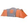 vidaXL Tente familiale &agrave; d&ocirc;me 12 personnes gris et orange imperm&eacute;able
