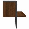 vidaXL &Eacute;tag&egrave;re murale avec barre ch&ecirc;ne marron 65x25x30 cm