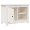 vidaXL Meuble TV Blanc 70x36,5x52 cm Bois de pin massif