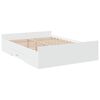 vidaXL Cadre de lit avec tiroirs sans matelas blanc 135x190 cm