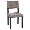 vidaXL Chaise de salle &agrave; manger 2 pcs Noir Blanchi 46 x 55 x 84 cm