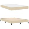 vidaXL Lit &agrave; ressorts avec matelas Cr&egrave;me 140 x 190 cm tissu
