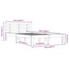 vidaXL Cadre de lit sans matelas bois massif 140x200 cm