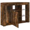 vidaXL Meuble TV LED d'Angle Ch&ecirc;ne fum&eacute; 100x40x68cm Bois d'ing&eacute;nierie