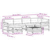 vidaXL Salon de jardin 7 pcs avec coussins Bois de pin massif