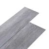 vidaXL Planches de sol Bois gris mat 2,51 m&sup2; 18 pc PVC