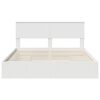 vidaXL Lit de Rangement Blanc 160 x 200 cm Bois d'ing&eacute;nierie