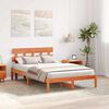 vidaXL Cadre de lit Marron 140 x 190 cm Bois de pin massif