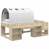vidaXL Lit haut pour enfants avec rangement 3 pc Ch&ecirc;ne Sonoma et blanc