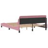 vidaXL Cadre de lit avec t&ecirc;te de lit Dover rose 160x200cm velours