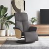 vidaXL Fauteuil inclinable avec repose-pieds gris similicuir