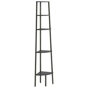 vidaXL &Eacute;tag&egrave;re d'angle 5 niveaux Noir 45,5x31,5x180 cm