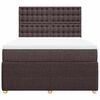 vidaXL Sommier &agrave; lattes de lit avec matelas Marron fonc&eacute; 140x190 cm