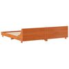 vidaXL Cadre de lit sans matelas cire marron 200x200cm bois pin massif