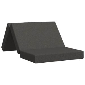 vidaXL Canap&eacute;-lit pliable 100 x 67 x 45 cm Gris fonc&eacute;