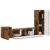 vidaXL Ensemble meuble TV 4 pcs Ch&ecirc;ne fum&eacute; Bois d'ing&eacute;nierie