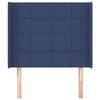 vidaXL T&ecirc;te de lit avec oreilles Bleu 103x16x118/128 cm Tissu