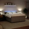 vidaXL Sommier &agrave; lattes de lit et matelas Gris clair 200x200cm Velours