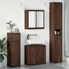 vidaXL Ensemble de mobilier de salle de bain 4 pcs Chêne brun