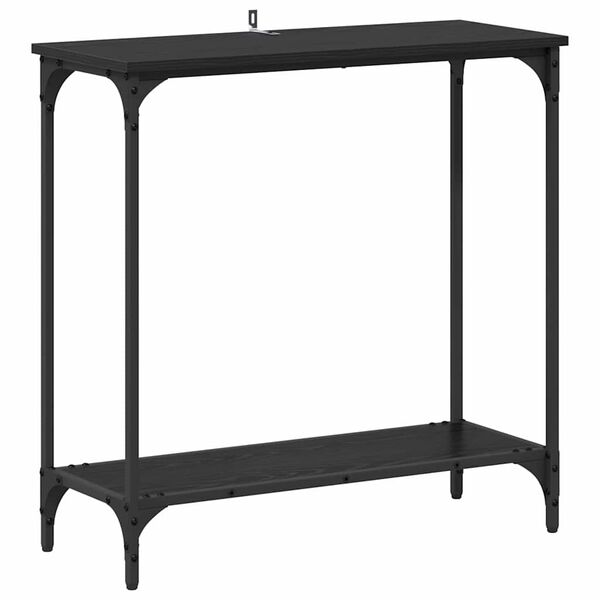 vidaXL Table console Ch&ecirc;ne noir 75 x 30.5 x 75 cm Bois d'ing&eacute;nierie