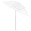 vidaXL Parasol de plage Hawaii blanc 240 cm