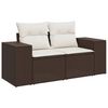 vidaXL Salon de jardin avec coussins 7 pcs marron résine tressée