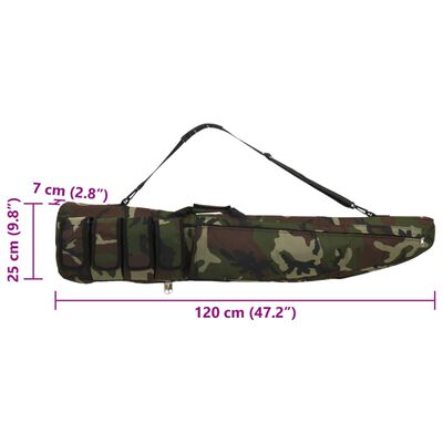 vidaXL Sac à fusil avec bretelles 120 cm tissu oxford