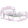vidaXL Lit biblioth&egrave;que sans matelas 160x200 cm bois massif de pin
