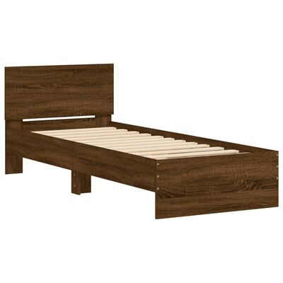 vidaXL Cadre de lit sans matelas avec lumières LED 75x190 cm