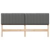 vidaXL T&ecirc;te de lit capitonn&eacute;e Marron et gris clair 200 cm Pin massif
