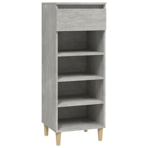 vidaXL Armoire &agrave; chaussures Gris b&eacute;ton 40x36x105 cm Bois d'ing&eacute;nierie
