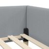 vidaXL Cadre de lit d'angle Gris clair 100 x 200 cm tissu