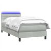 vidaXL Sommier &agrave; lattes de lit et matelas et LED gris clair 100x220cm velours