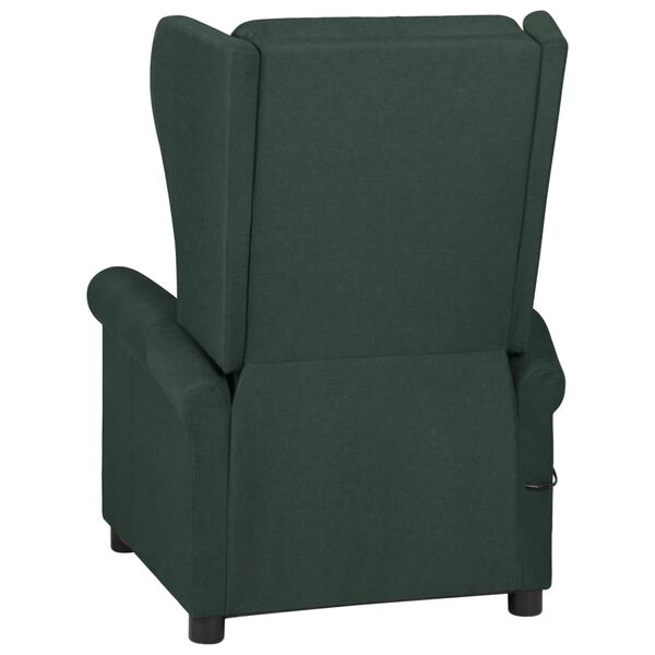 vidaXL Fauteuil inclinable Vert fonc&eacute; Tissu