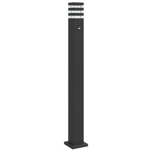 vidaXL Lampadaire d'ext&eacute;rieur avec capteur noir 110 cm aluminium