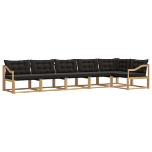 vidaXL Ensemble de canap&eacute;s d'ext&eacute;rieur 6 pcs Blanc et noir