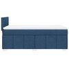 vidaXL Sommier &agrave; lattes de lit avec matelas Bleu 90x200 cm Tissu